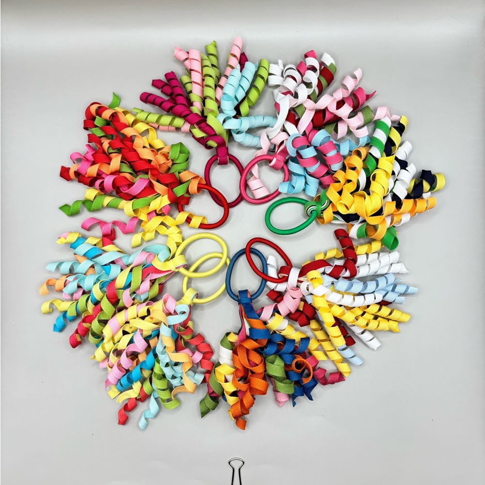 Vintage 8 Pc Gymboree Hair Accessory Lot Curly Ribbon Elastics 2006-2010